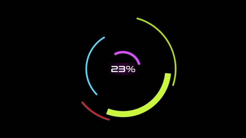 卡通百分百进度条加载后期素材