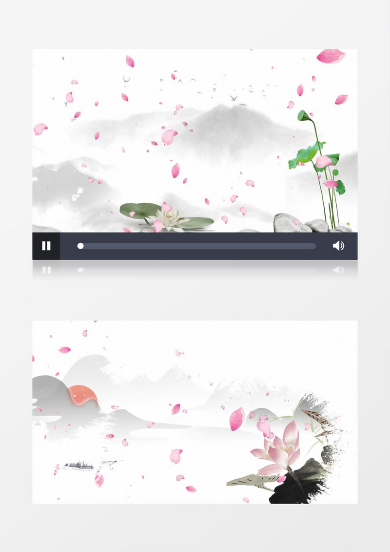 中国风二十四节气大暑背景视频