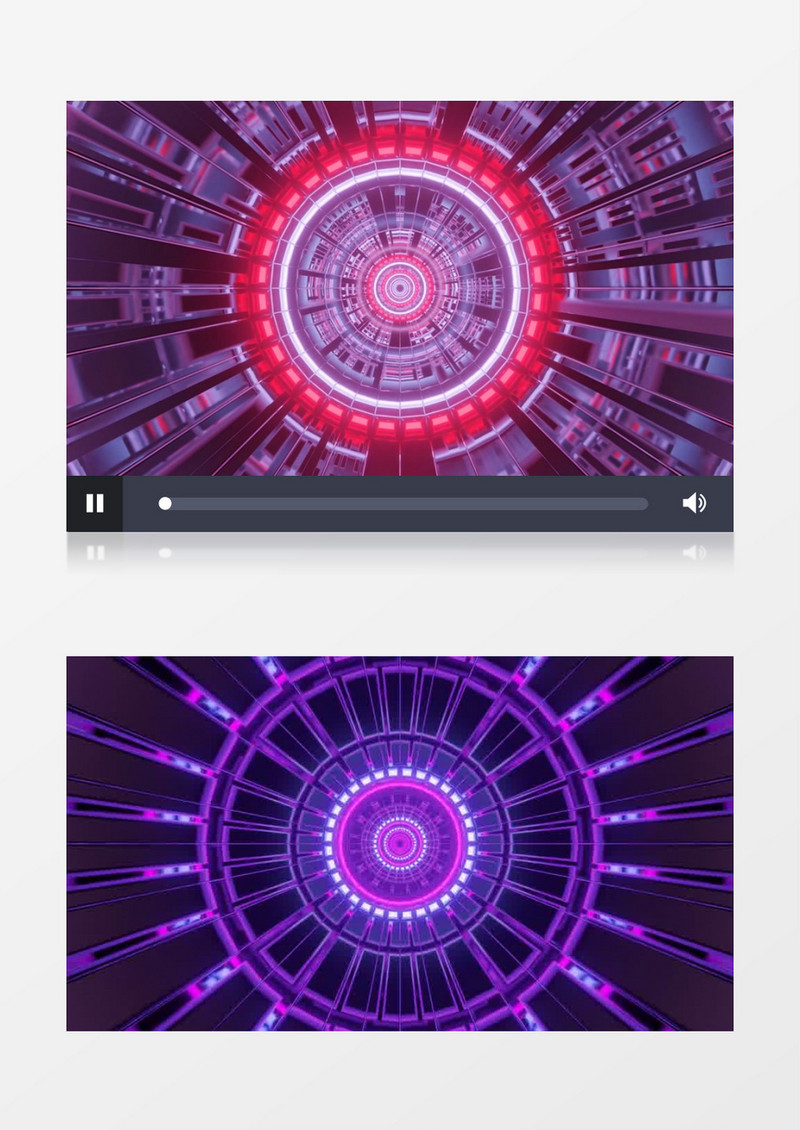红蓝变幻的圆形射线有音乐