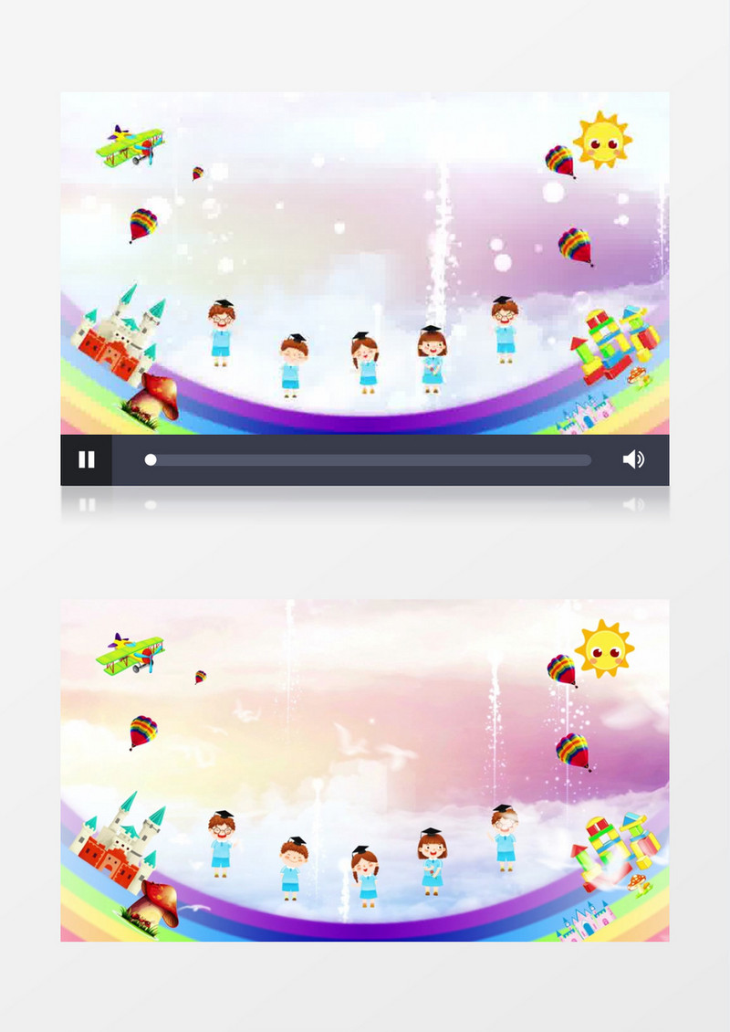 卡通快乐童年宣传展示背景视频