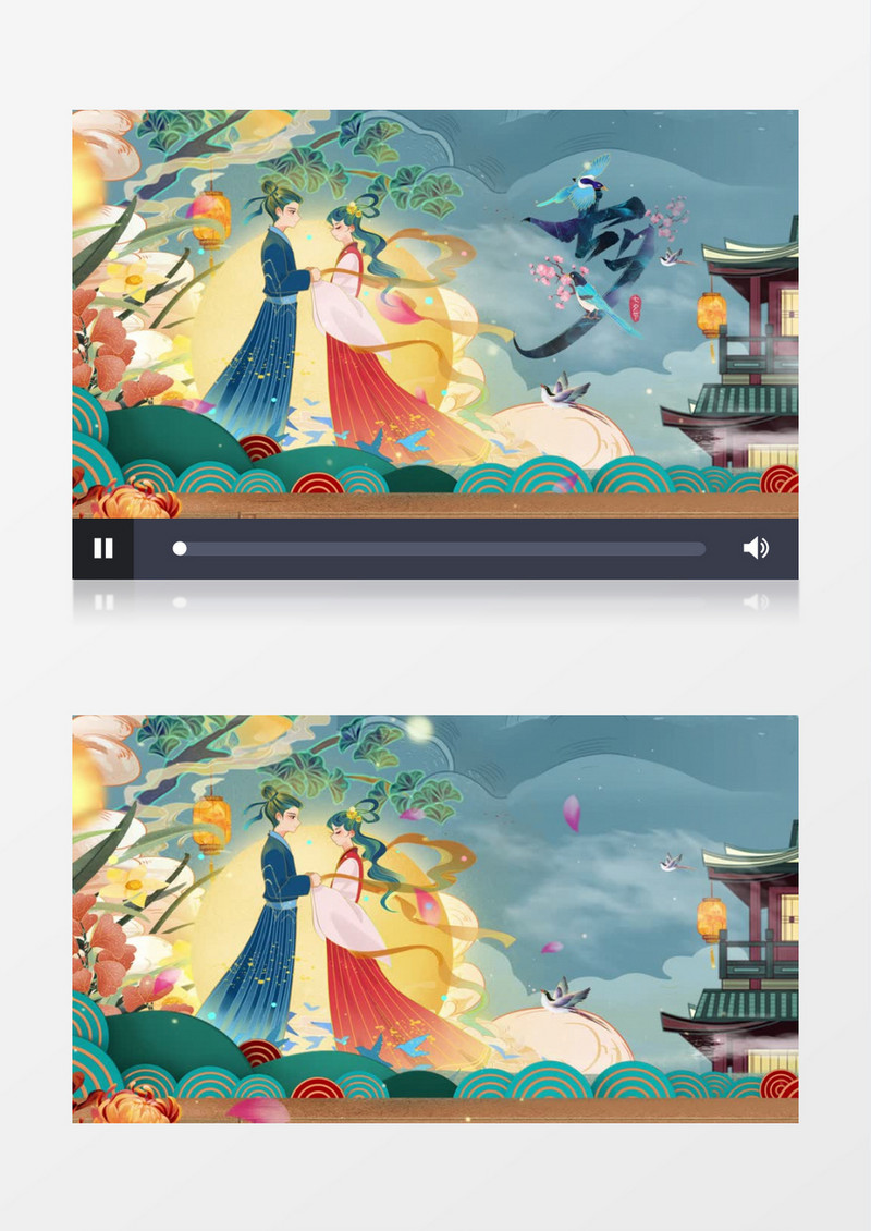 浪漫中国风七夕片头视频AE模板