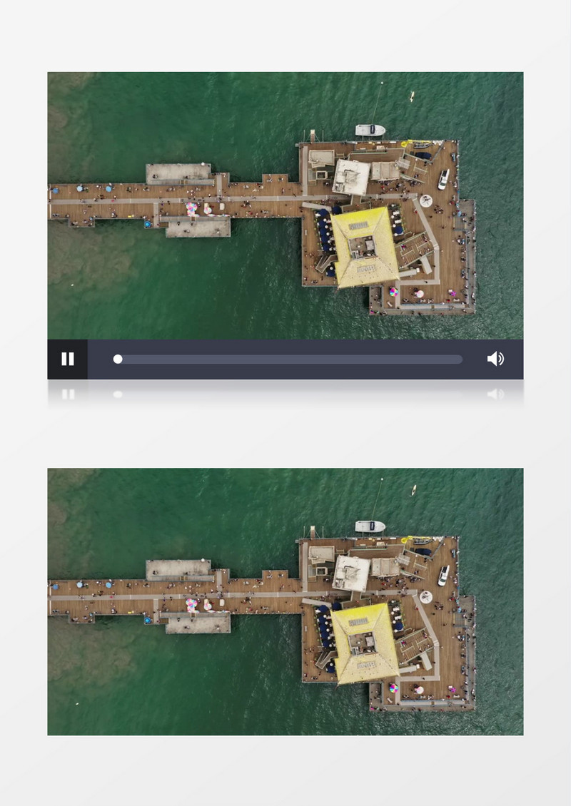 海边的观光码头实拍视频素材