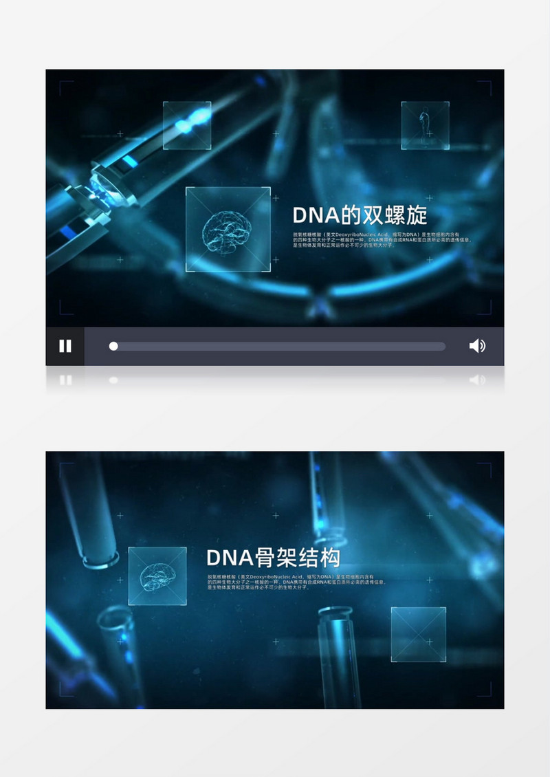 DNA基因链医学宣传会声会影模板