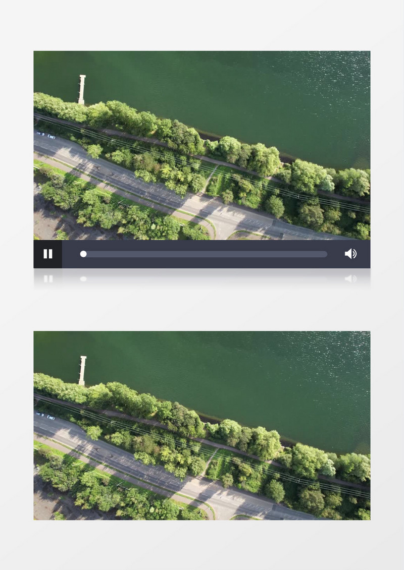 实拍海边道路和海上景象实拍视频素材