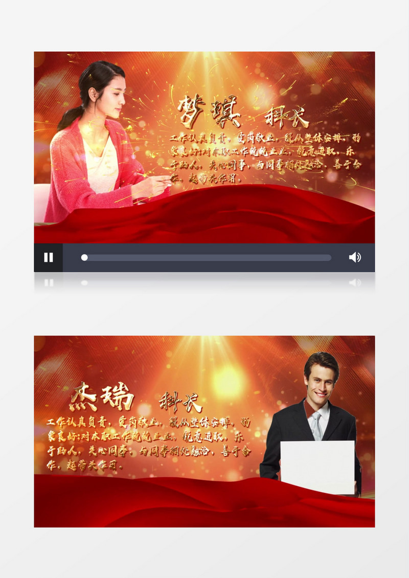 企业公司颁奖人员介绍AE模板