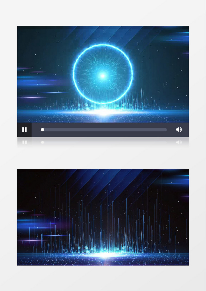 大气优雅蓝色未来科技星空企业年会背景视频