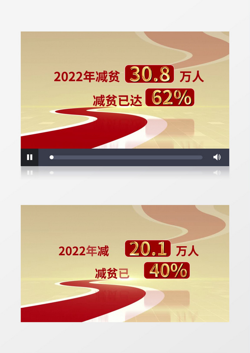 简约科技企业扶贫数据展示AE模板
