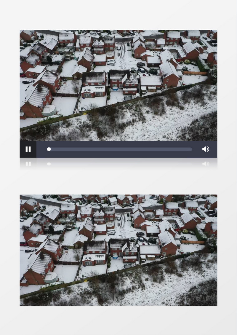 被大雪覆盖的城镇实拍视频素材