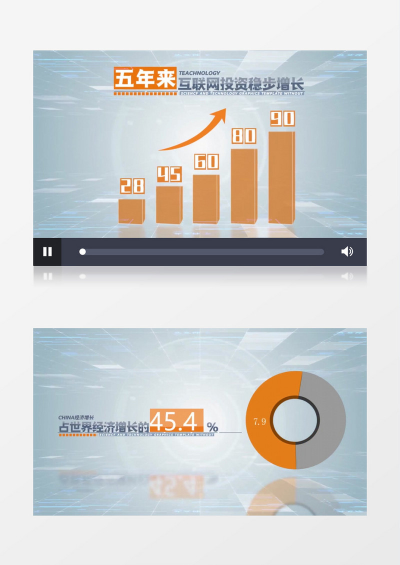 科技产品宣传数据图表AE模板
