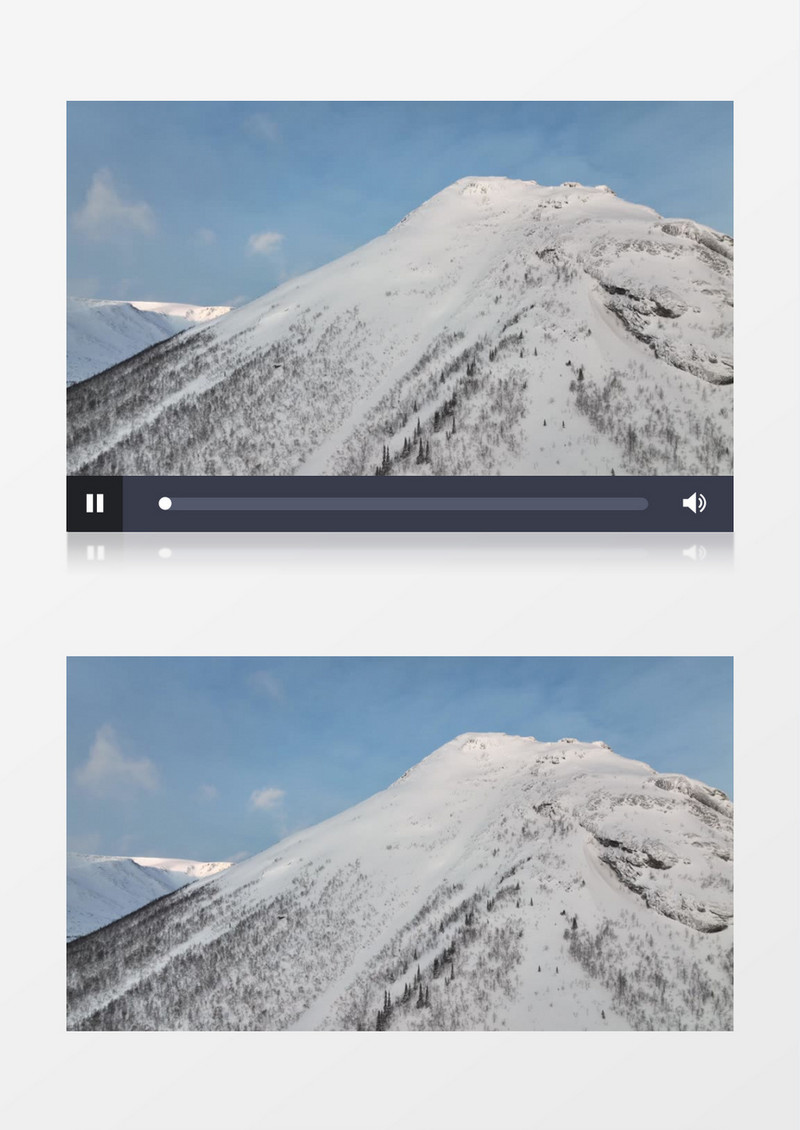 实拍大雪覆盖的山川实拍视频素材
