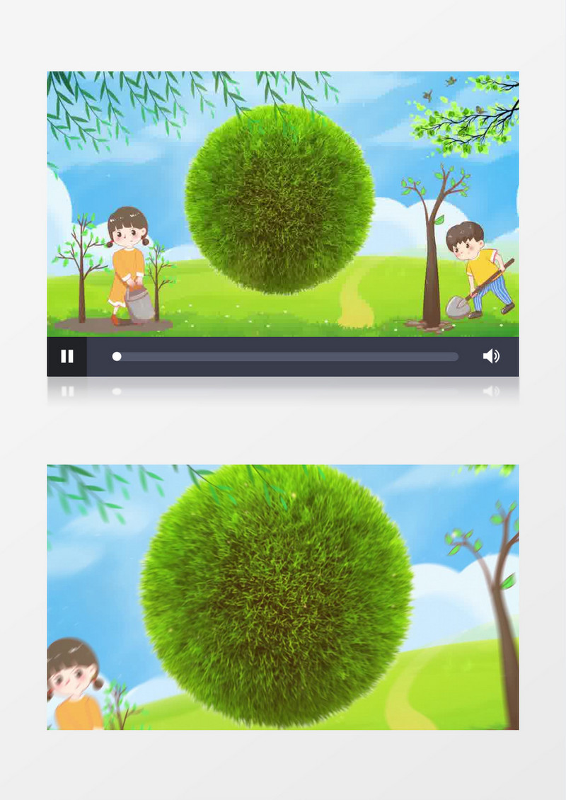 4K植树造林背景视频