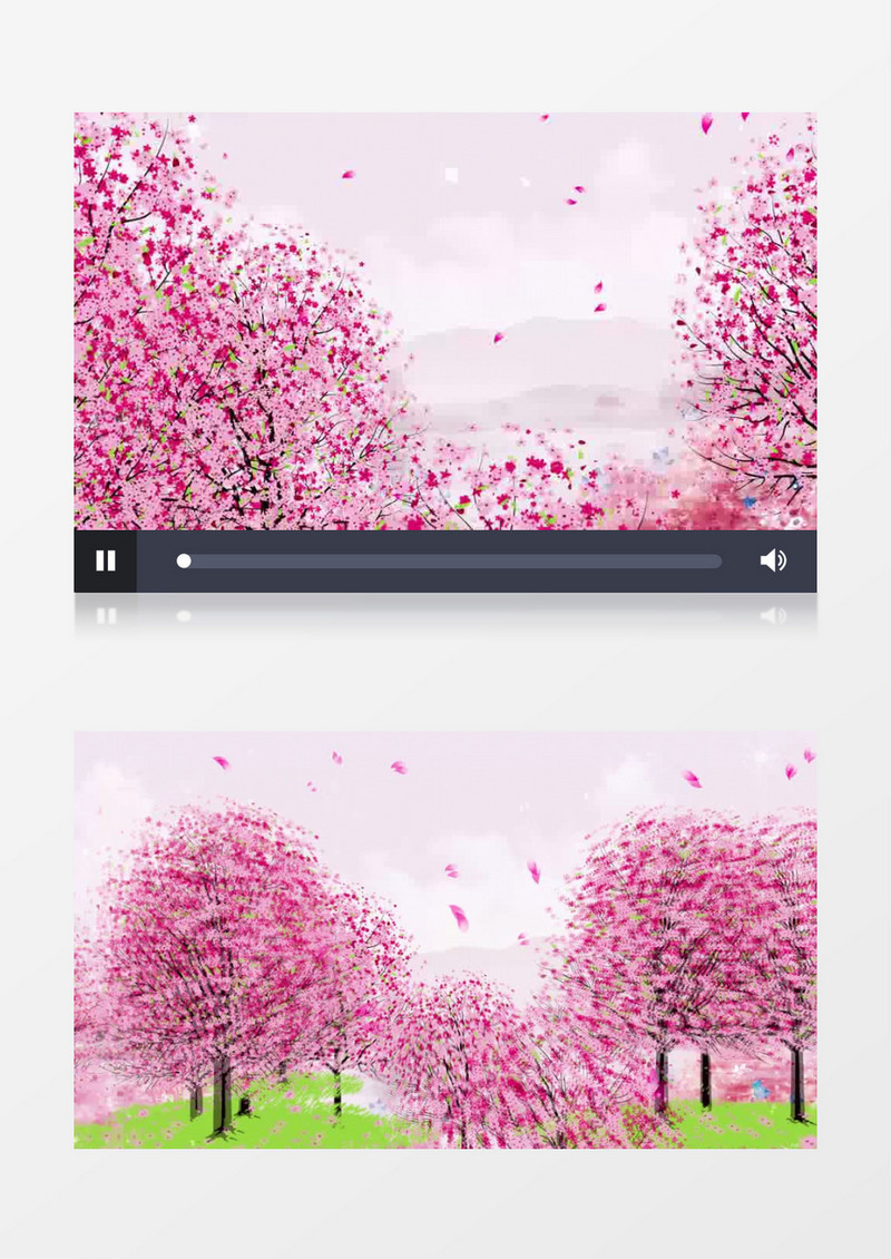 唯美4K浪漫樱花季背景视频