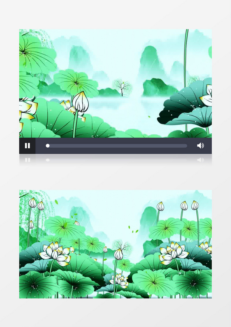 中国风水墨画风格二十四节气宣传展示背景视频