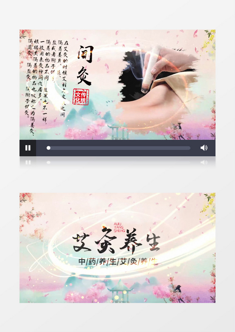艾灸传统文化图文展示pr视频模板