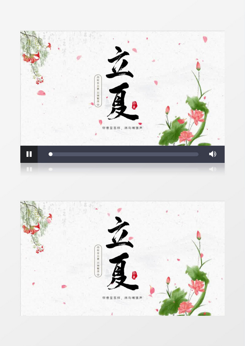 古风简约立夏二十四节气片头pr模板