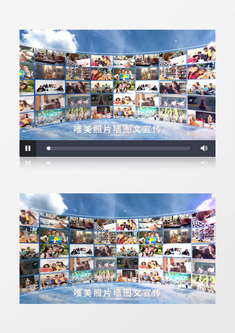 唯美3D照片墙图文宣传AE模板