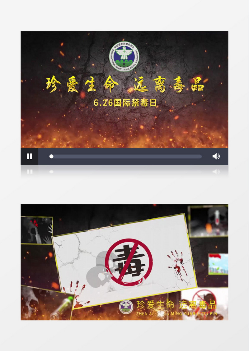 大气震撼国际禁毒日图文pr视频模板