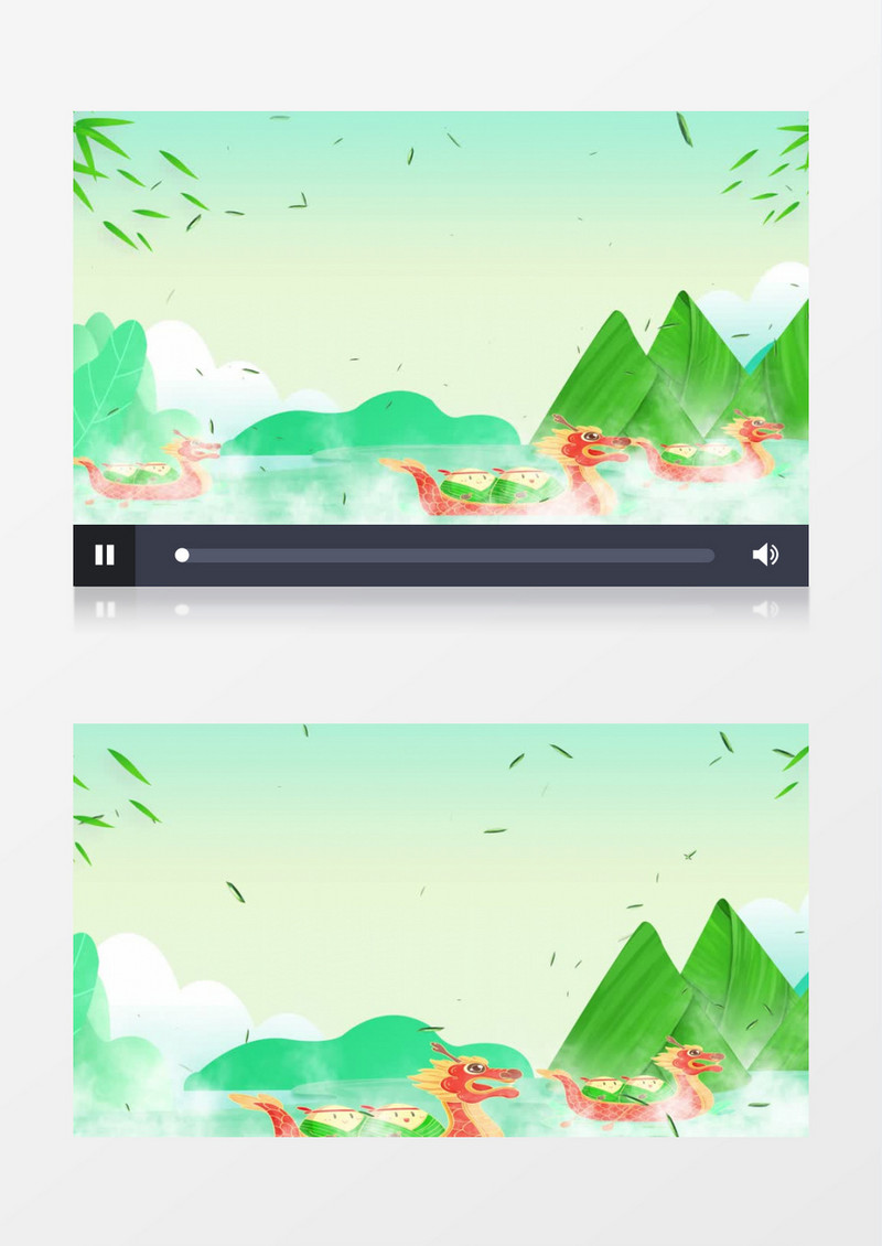 中国国潮风粒子端午节宣传背景视频