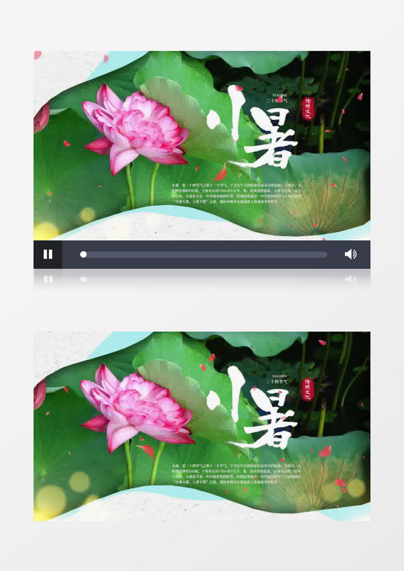 中国风二十四节气小暑片头pr模板