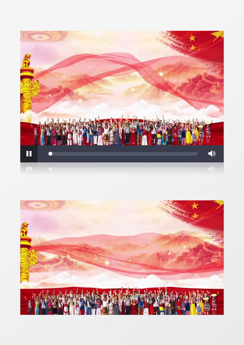 民族团结党政视频背景