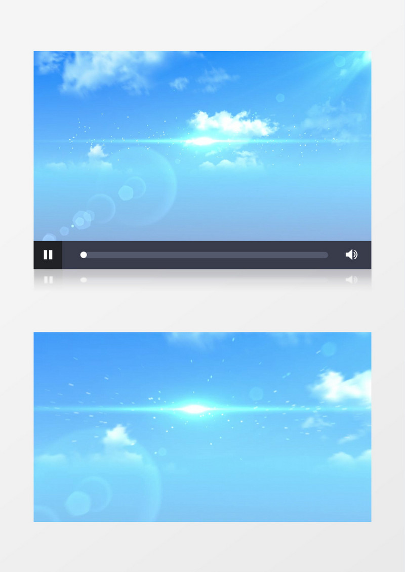 简约大气蓝色天空背景视频