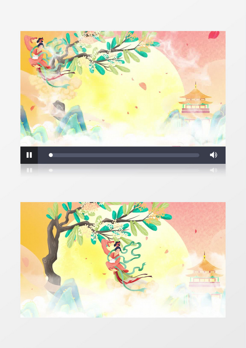 大气温暖中秋节背景视频