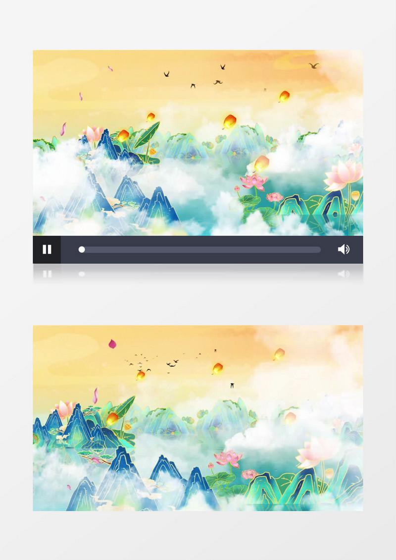 国潮鎏金团圆中秋节视频背景
