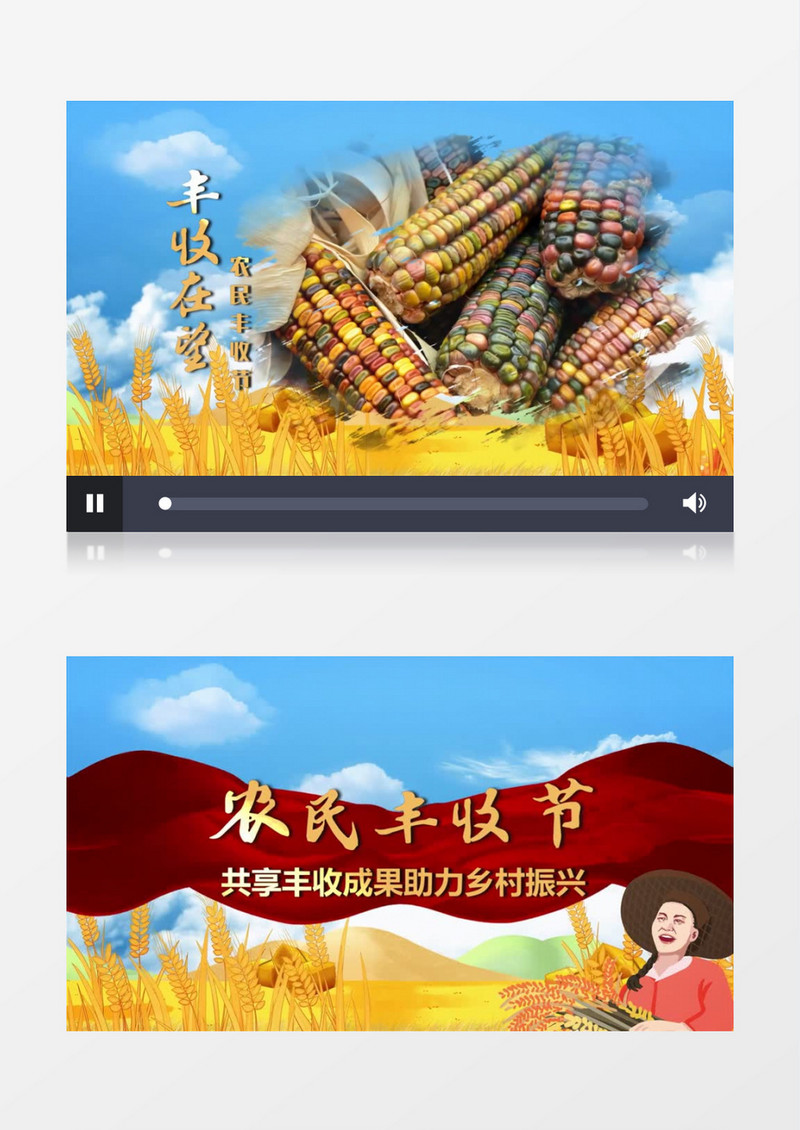 中国农民丰收节图文会声会影模板