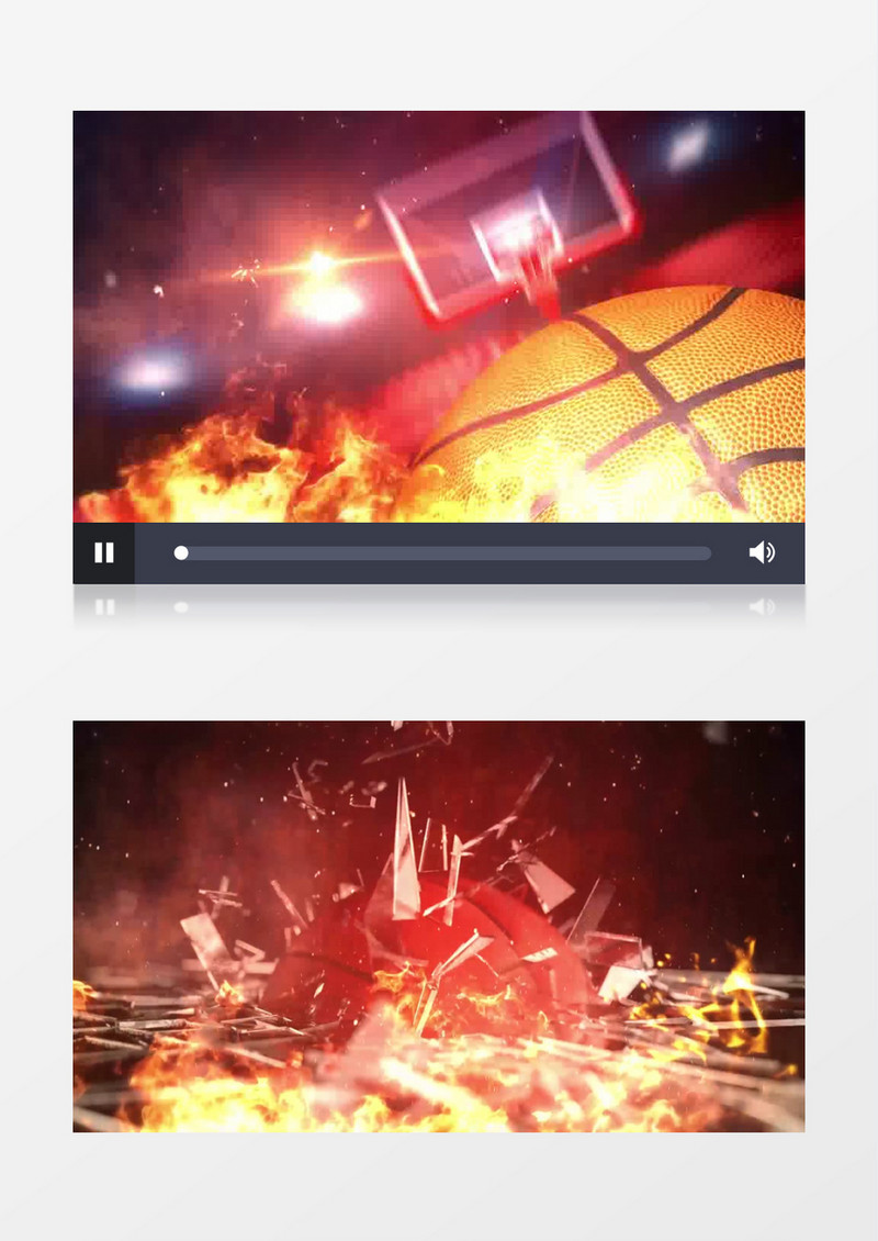 火爆校园篮球竞赛背景视频