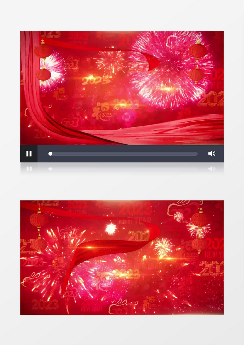喜庆兔年春节宣传背景视频