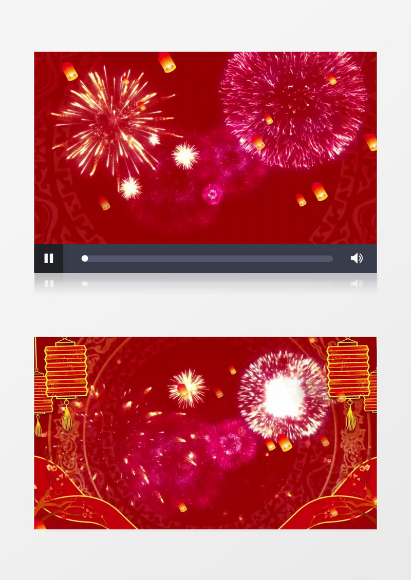 新春喜庆兔年背景视频
