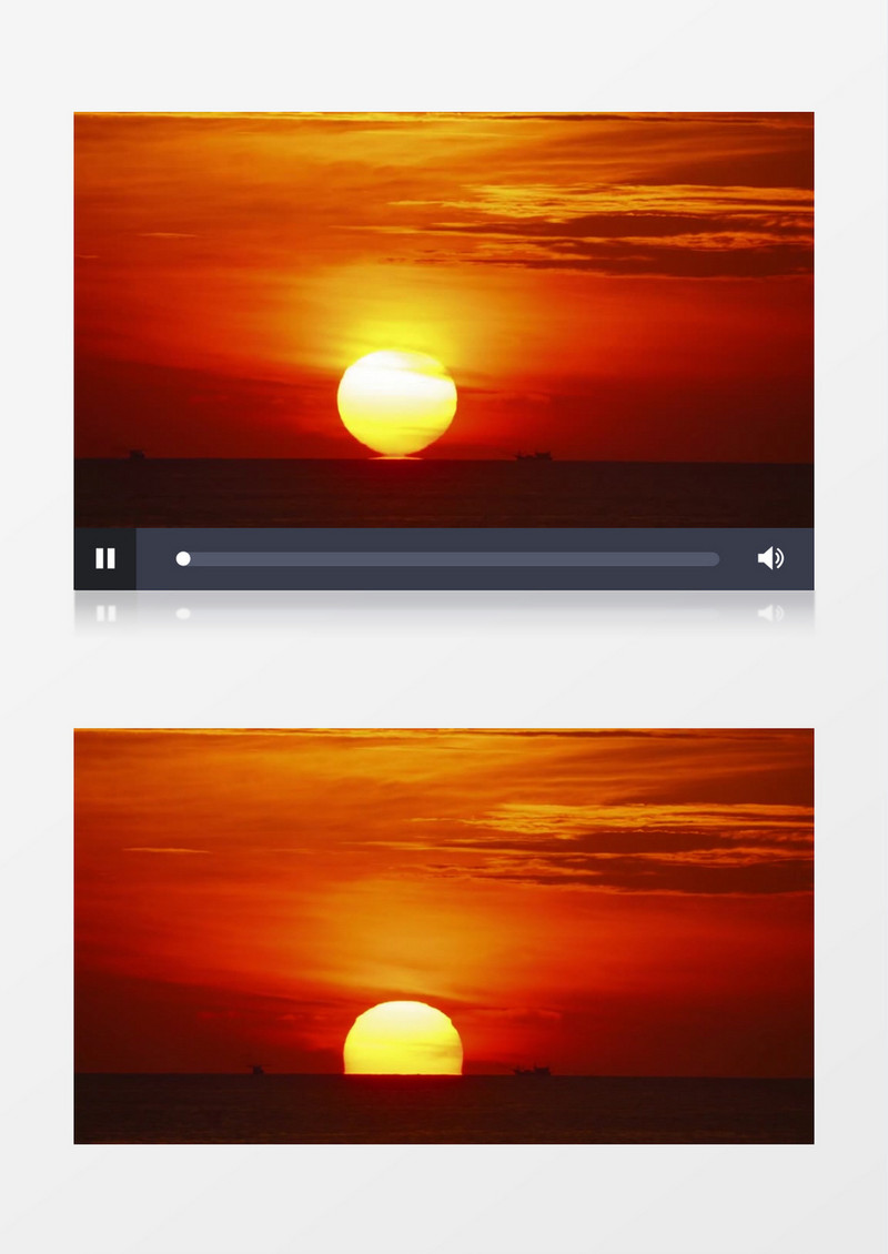 延时拍摄夕阳落山的过程实拍视频素材