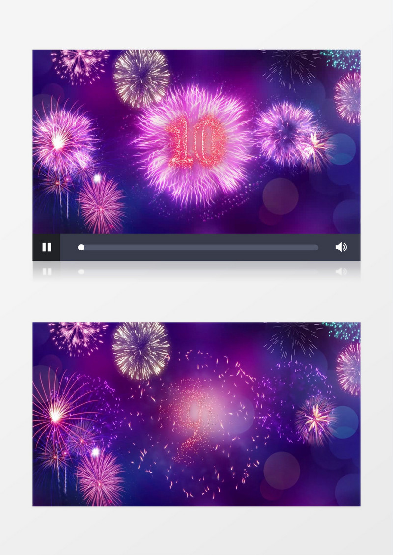 烟花粒子新年倒计时片头pr视频模板