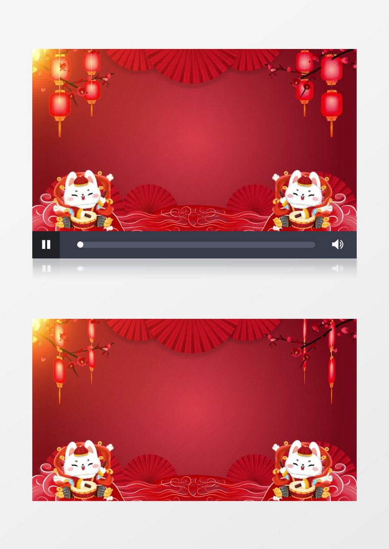 中国风兔年春节宣传背景视频