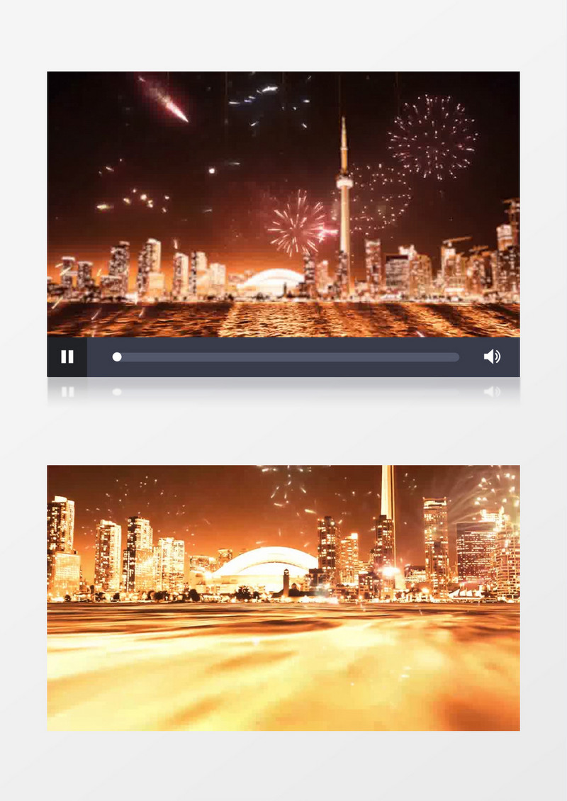 2023兔年新年粒子烟花背景视频