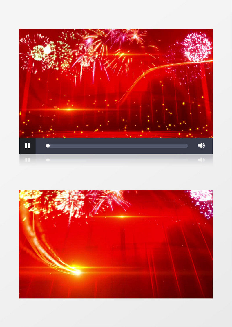 红色喜庆兔年新年春节祝福背景视频