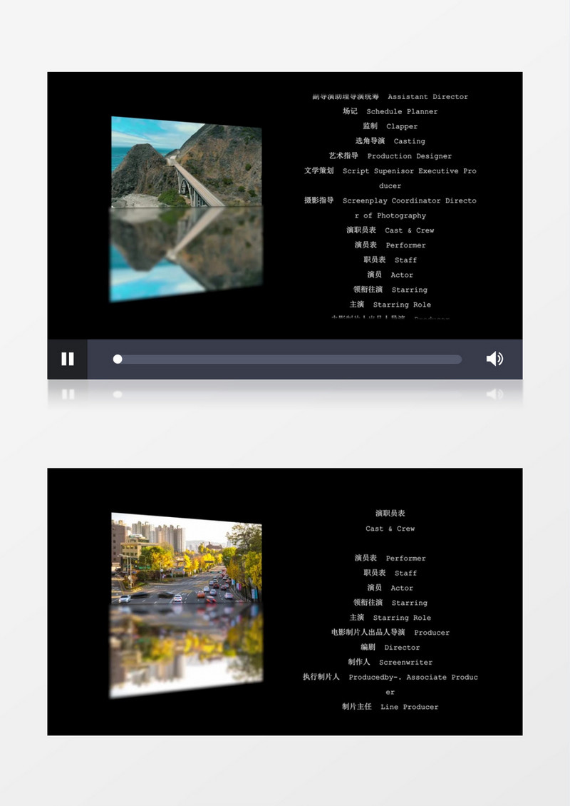 电影片尾感谢PR模板