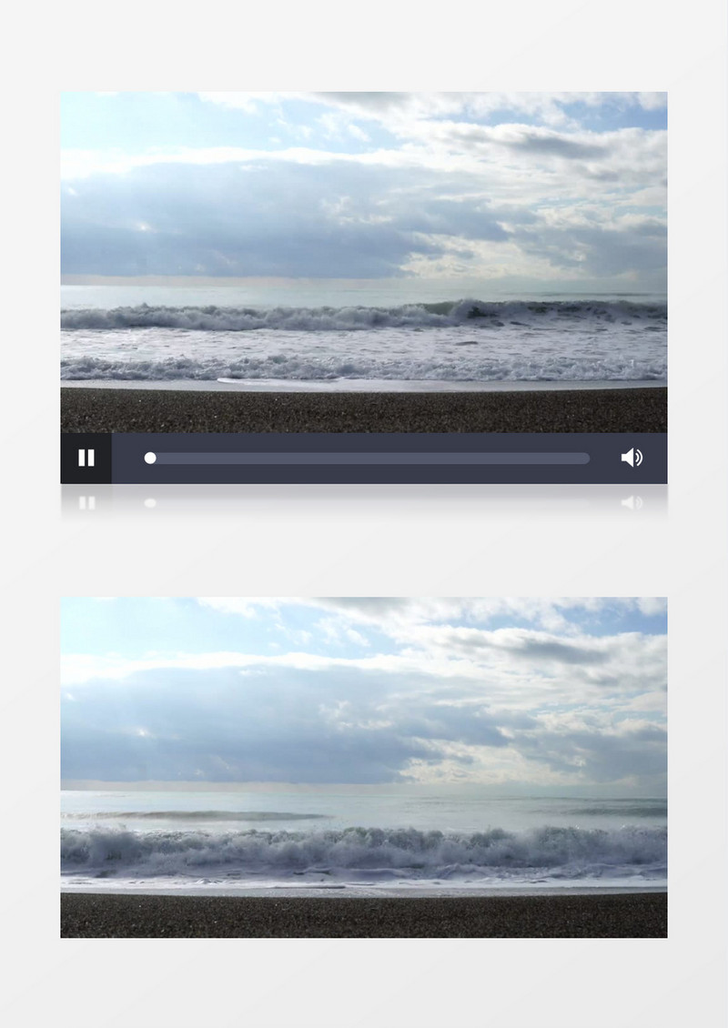 海水翻滚着冲向岸边实拍视频素材