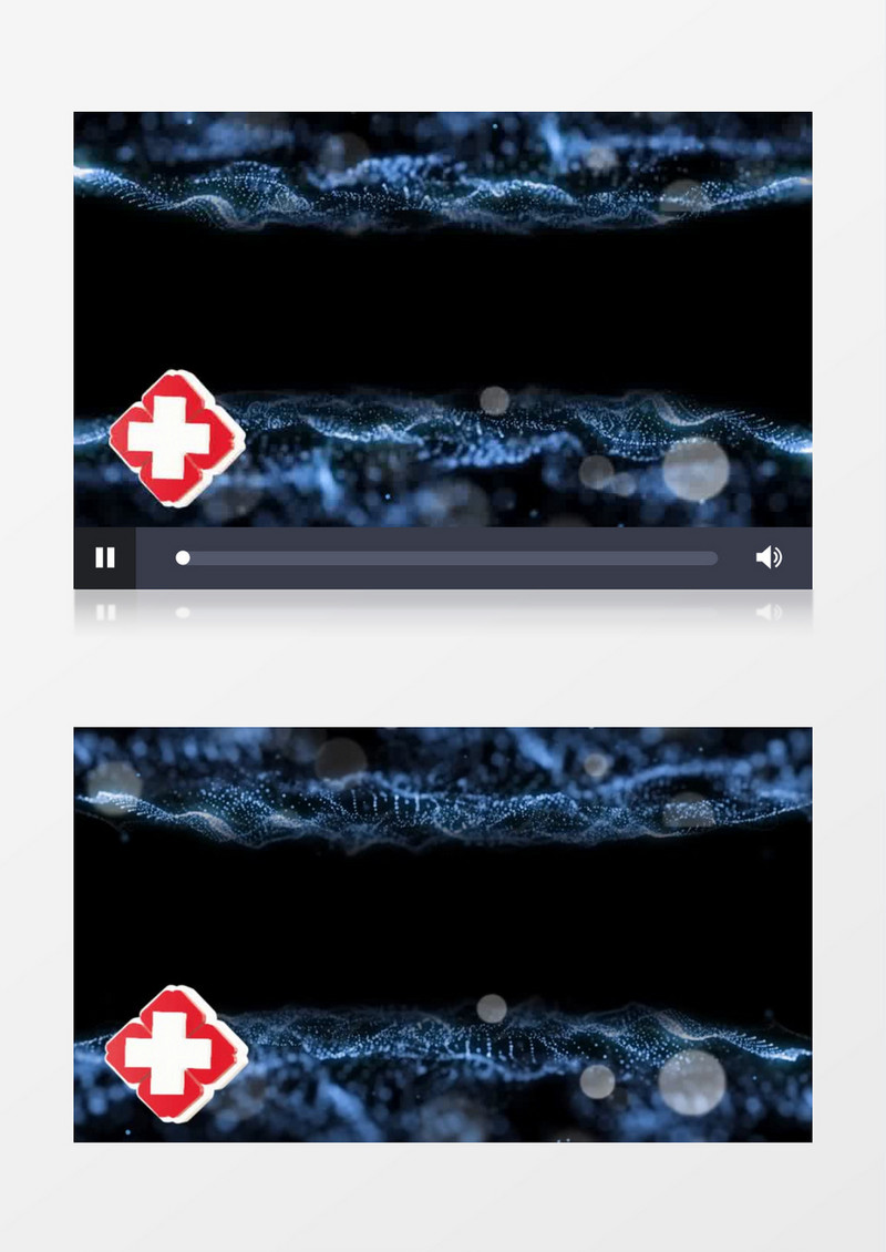 无缝循环医疗蓝色粒子边框后期素材