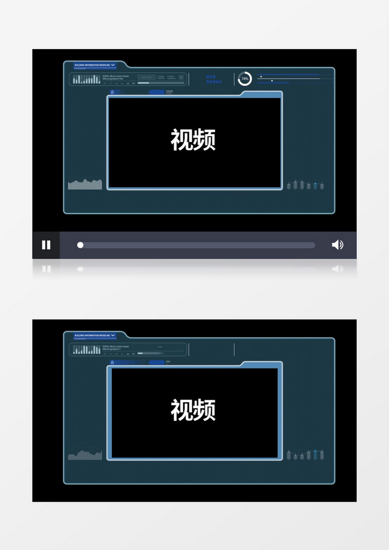 企业高科技信息边框后期素材