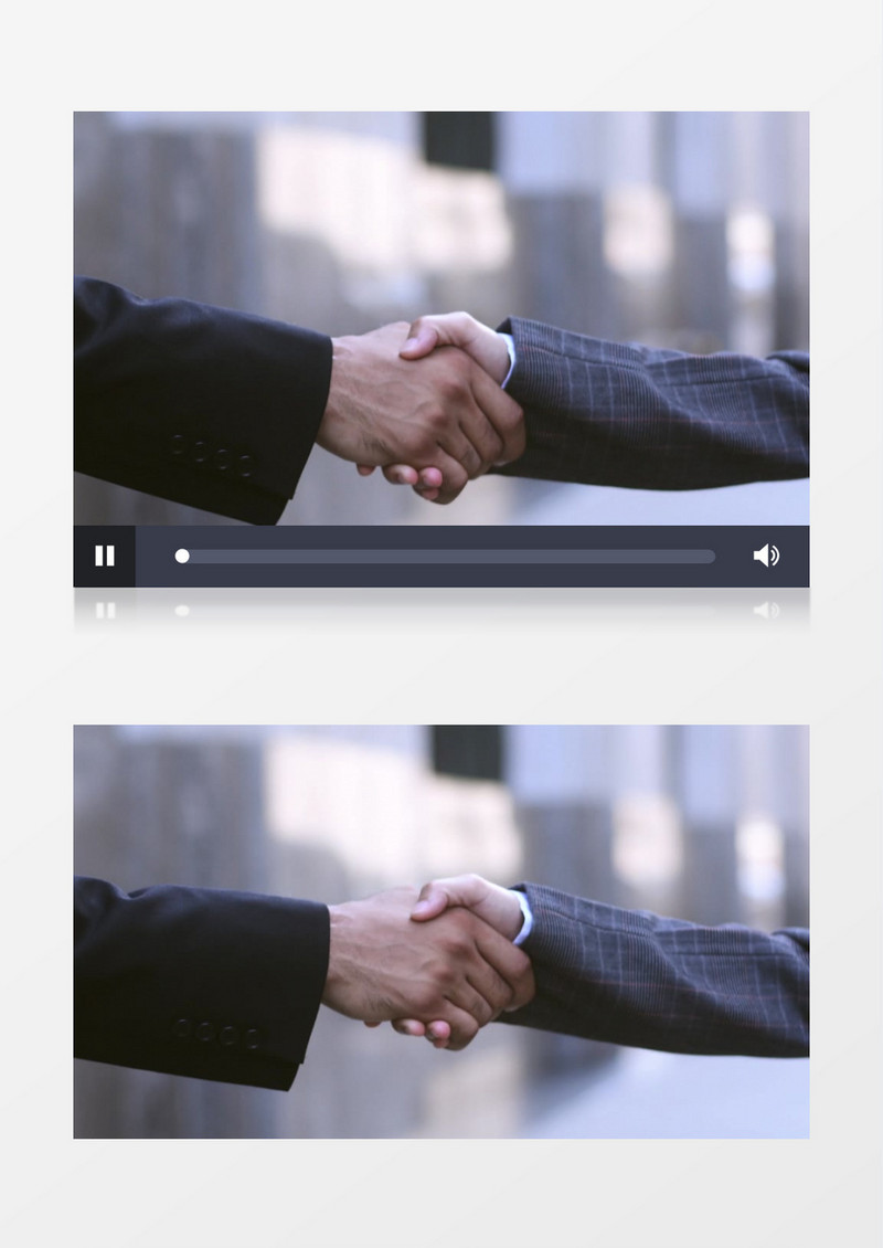 两个精英在握手实拍视频素材