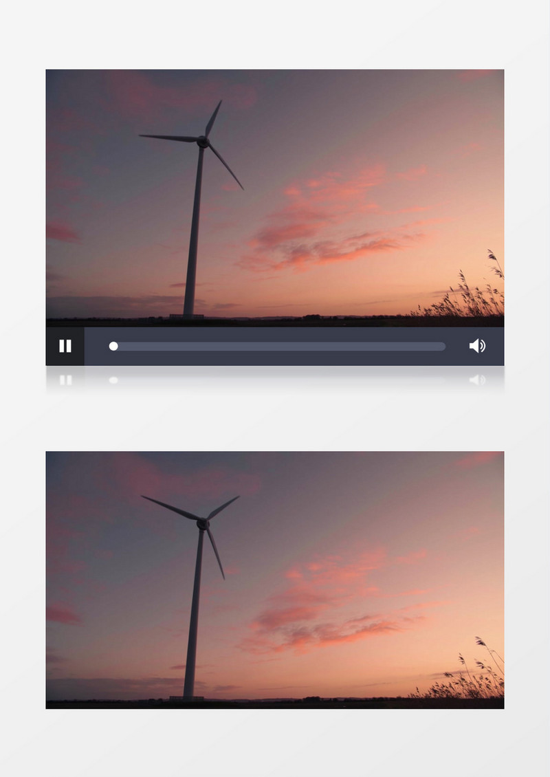 唯美夕阳风车视频