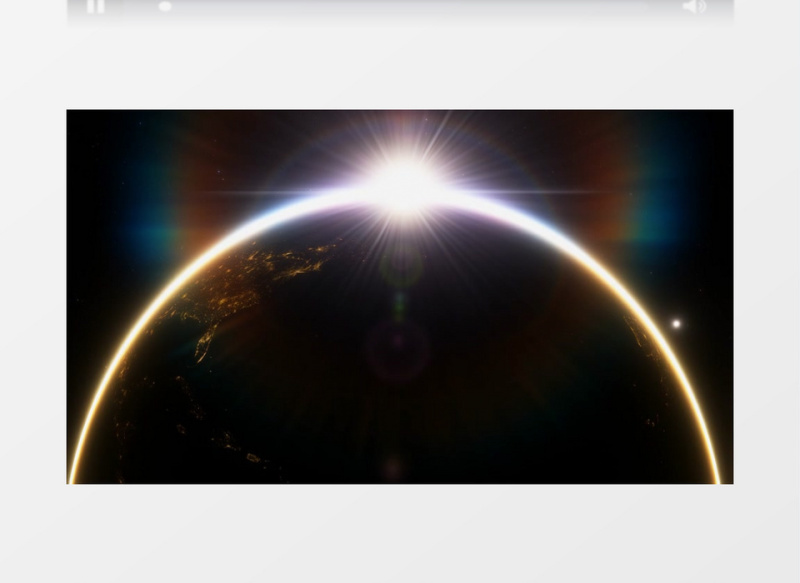 地球在太阳光下旋转实拍素材