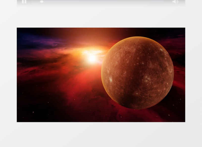 火星球旋转实拍素材