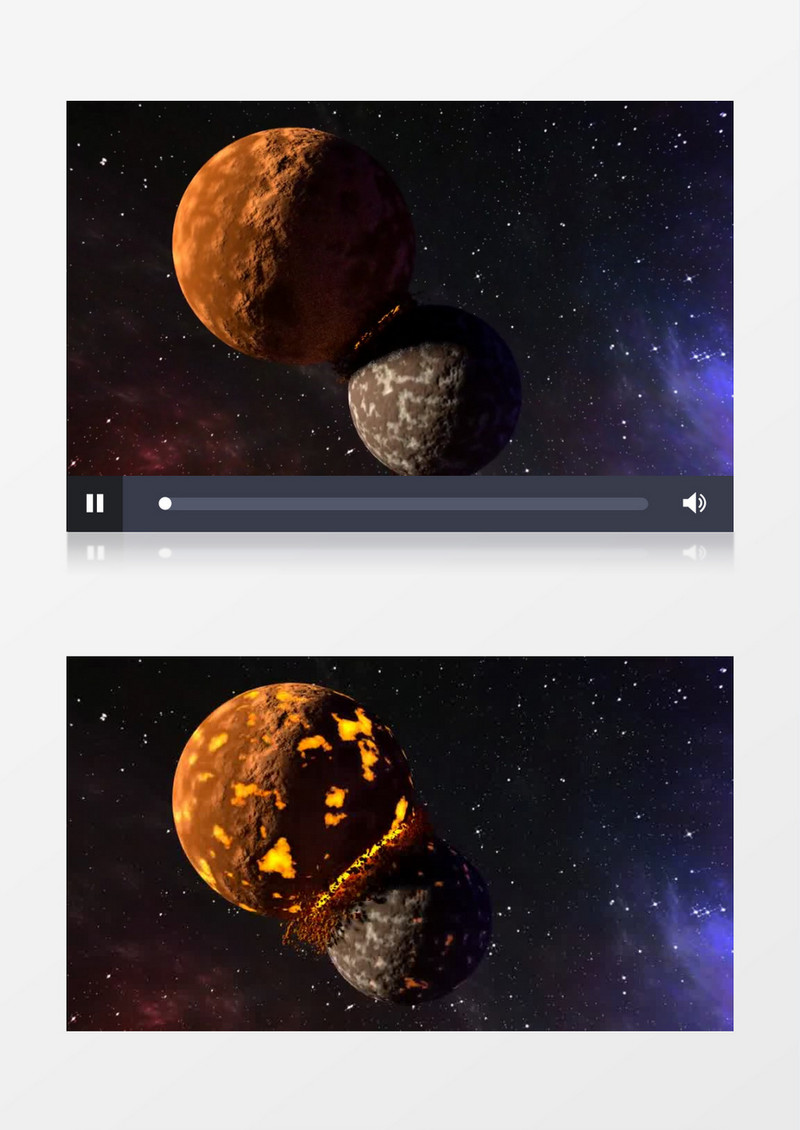 星球撞击实拍素材