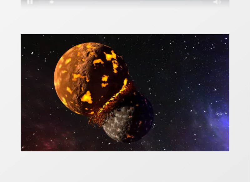 星球撞击实拍素材
