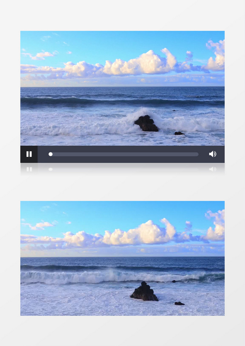 海浪翻滚实拍素材