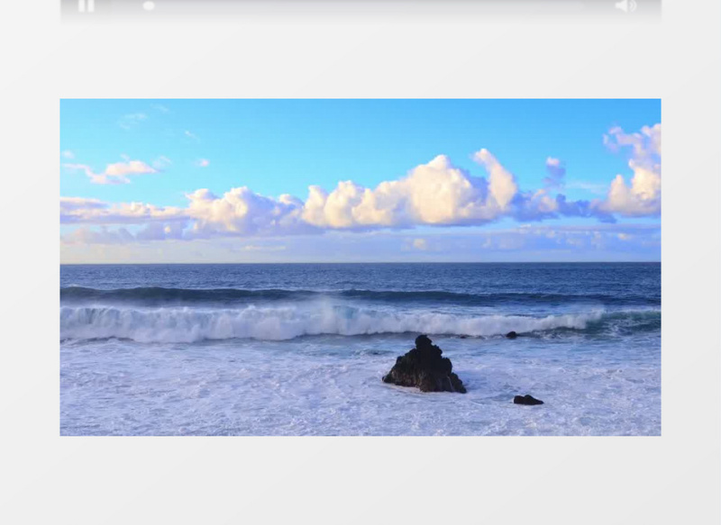 海浪翻滚实拍素材