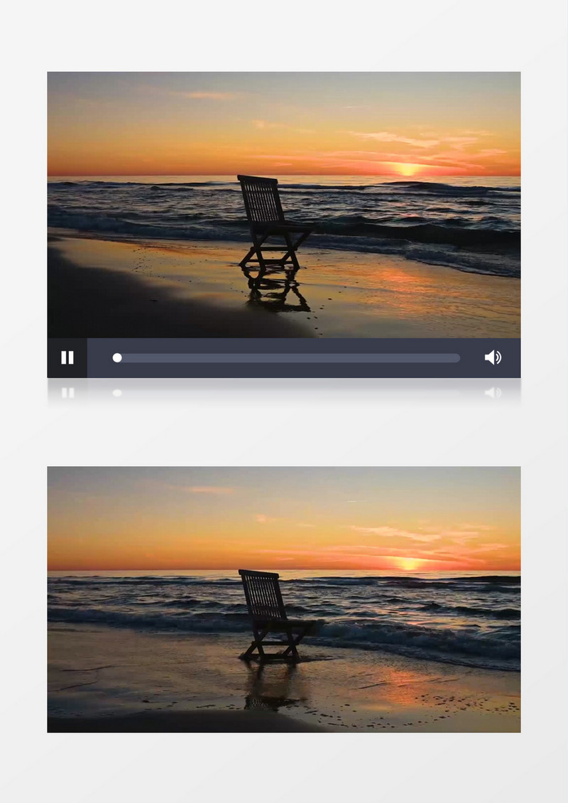 海边享受夕阳实拍素材