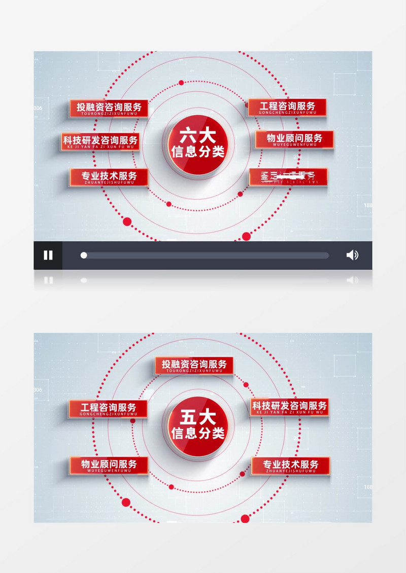 简约党政企业组织架构信息分类宣传片AE模板